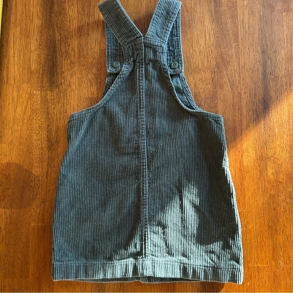 Olive Green Corduroy Pinafore Button Dress | Girls Size 4 | The Children’s Place